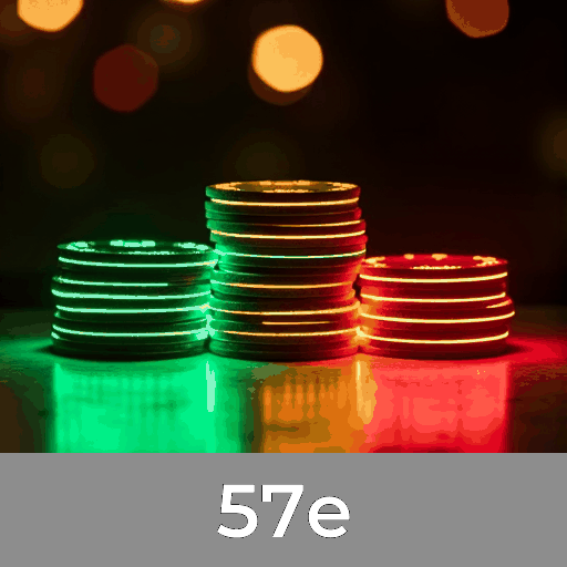 57e: Slots com Mega Jackpots, Jogos de Mesa Estratégicos e Real Dealer imersivo
